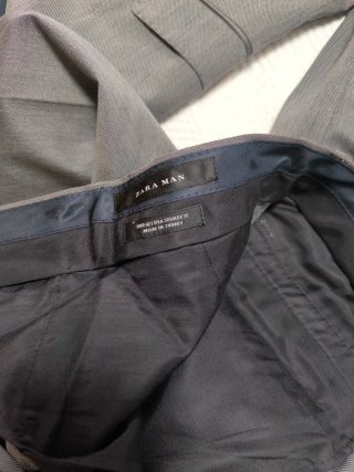 Traje Chaqueta Zara Gris Hombre
