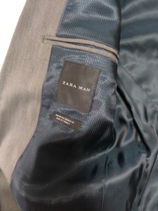 Traje Chaqueta Zara Gris Hombre