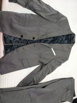 Traje Chaqueta Zara Gris Hombre