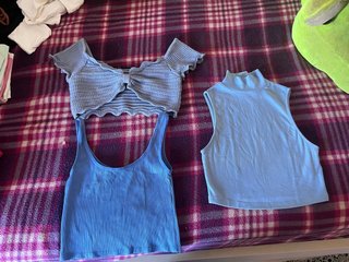 Conjunto 3 Tops Verano Azul