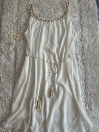 Vestido Vanny París blanco con cordón