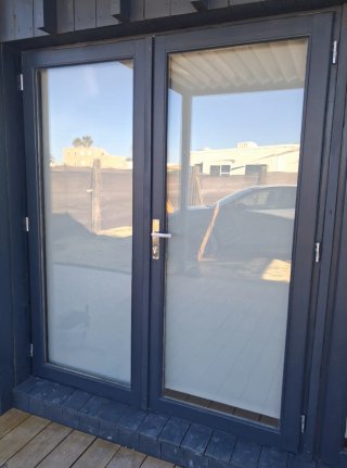 Puerta doble exterior madera