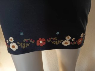 Minifalda elástica estampada floral