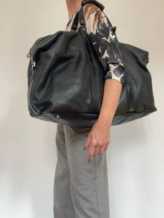 Bolso Tumi Cuero Negro Fin de Semana - hombre -
