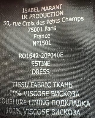 Vestido Isabel Marant Étoille Estine Talla 40