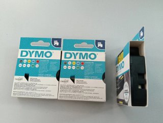 Nastro Dymo D1 Nero su Giallo 9mm 3pz