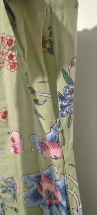 Vestido largo floral tirantes corte imperio