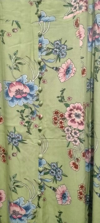 Vestido largo floral tirantes corte imperio