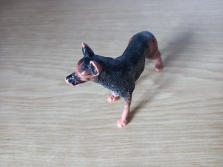 Madelman perro policía montada Canadá. Años 70s.