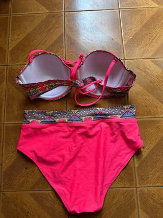 Bañador bikini estampado geométrico
