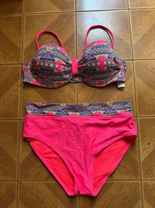 Bañador bikini estampado geométrico