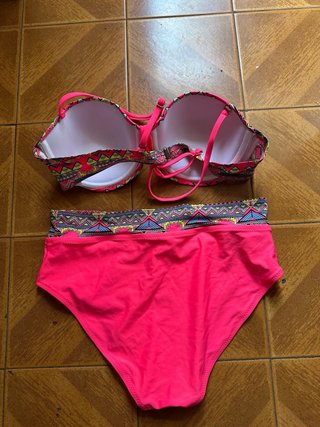Bañador bikini estampado geométrico