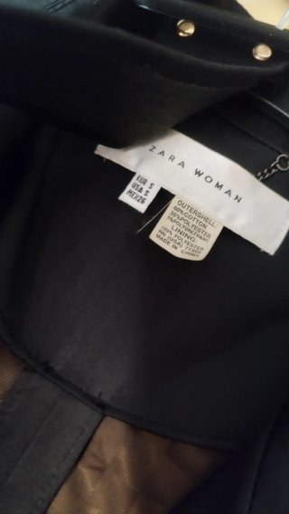 Gabardina Zara Negra Nueva