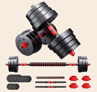 Mancuernas Ajustables 30kg + Barra Gimnasio