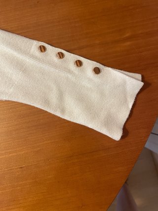 Jersey Zara cuello alto blanco