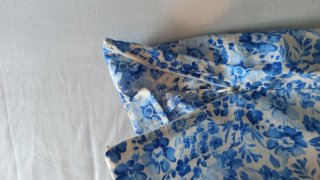 Mango Pantalón Corto Estampado Floral Azul