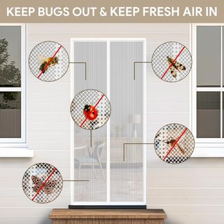 EGNBU mosquitera imantada puerta aire