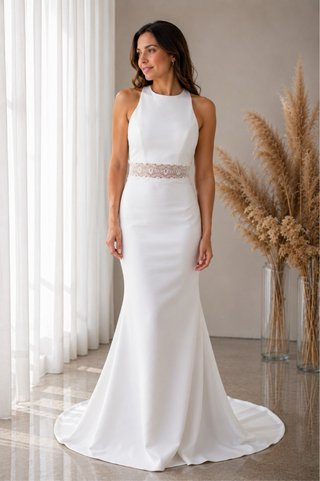 Vestido Novia Sirena Espalda Cruzada