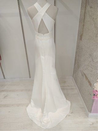 Vestido Novia Sirena Espalda Cruzada