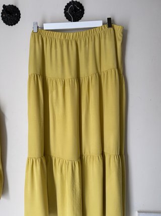 Conjunto Blusa y Falda Amarillo Talla XXL