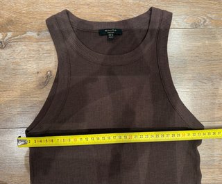 Camiseta sin mangas marrón Massimo Dutti