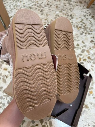 Botas MOU Beige/Rosa con estrellas