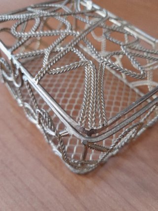 Joyero vintage metal calado boho dorado