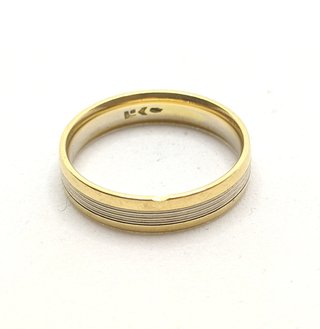 Alianza de oro combinado de 18k, 4.6 g, T-19.