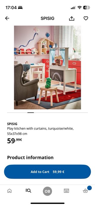Cocina de juguete Ikea SPISIG