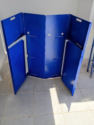 Mueble Cocina Camping Azul y Blanco