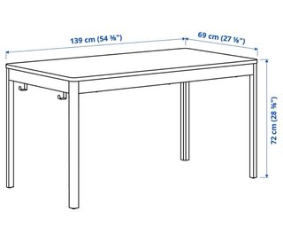 Mesa de cristal con estructura