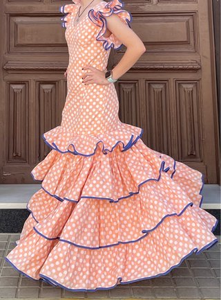 Vestido Flamenca salmon Talla 38