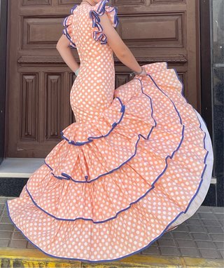 Vestido Flamenca salmon Talla 38