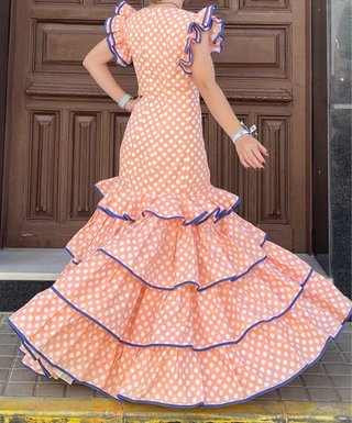 Vestido Flamenca salmon Talla 38