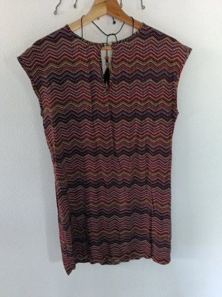 Vestido corto con cremalleras S