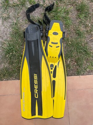 Aletas Cressi Buceo/Apnea Talla XL Amarillas