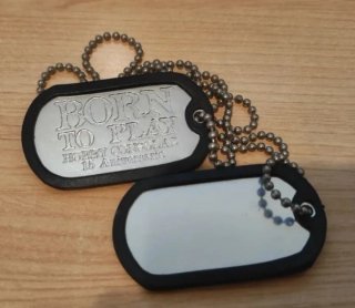 Colgante con chapa Born to Play (Hobby Consolas