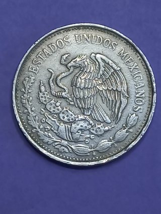 Moneda $20 Pesos Mexico Cultura Maya 1982