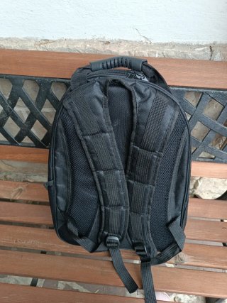 Mochila Porta Mascotas Azul y Blanca