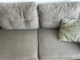 Sofá chaise longue gris tela