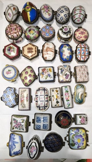 Collezione Piccole Portagioie Porcelain Art 34pz