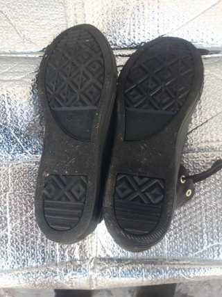 Zapatillas Converse All Star Negras Terciopelo