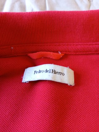 Camisa Polo Pedro del Hierro Roja Hombre