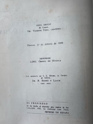 Libro del Quijote 1949, edición escolar,