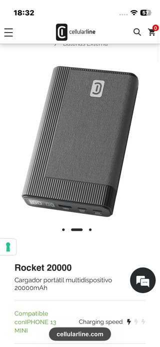Batería Cellularline Rocket 20000mAh 65w