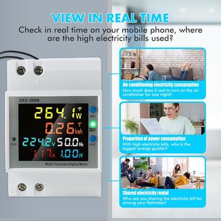 Medidor Eléctrico WiFi 6 en 1
