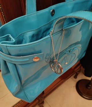 Bolso Azul Armani Jeans Charol