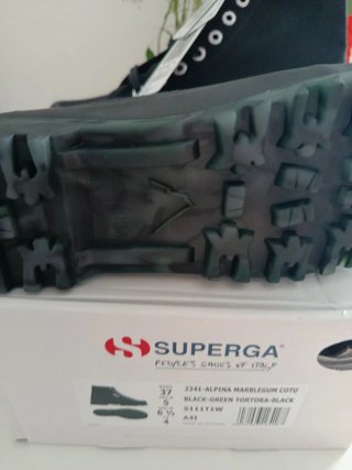 Superga negras suela transparente T36
