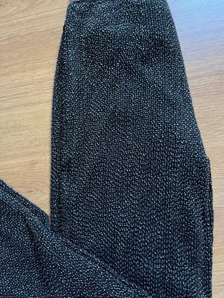 Pantalón pedreria Negro y Plateado