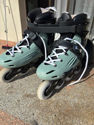 Patines Oxelo MF500 + Casco + Protecciones + Bolsa